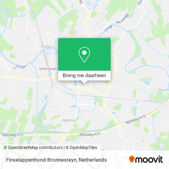 Finselappenhond-Bronnesteyn kaart