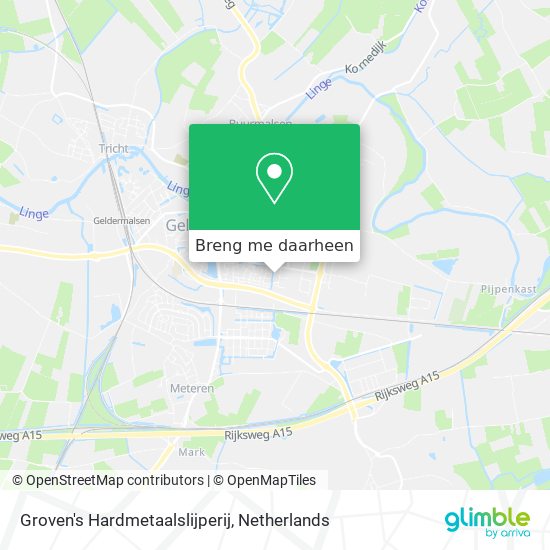 Groven's Hardmetaalslijperij kaart