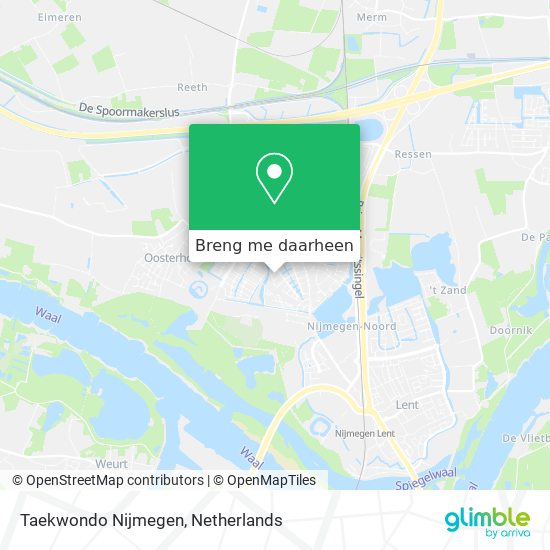 Taekwondo Nijmegen kaart