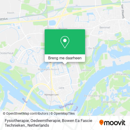 Fysiotherapie, Oedeemtherapie, Bowen Ea Fascie Technieken. kaart
