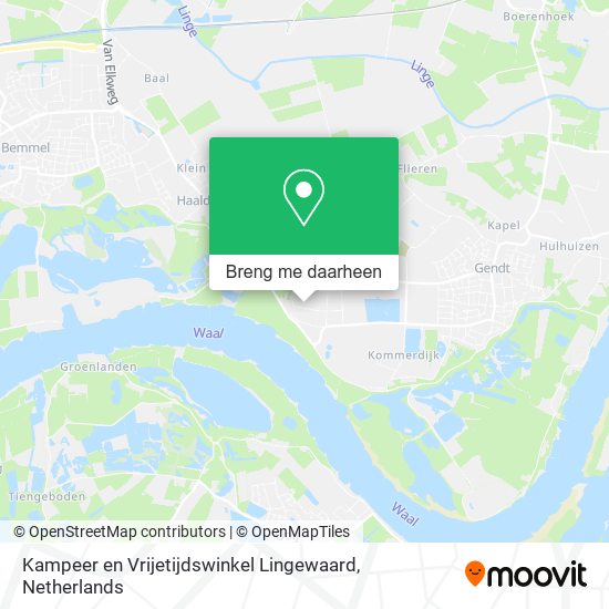 Kampeer en Vrijetijdswinkel Lingewaard kaart