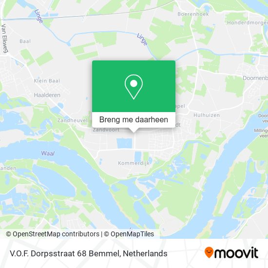 V.O.F. Dorpsstraat 68 Bemmel kaart