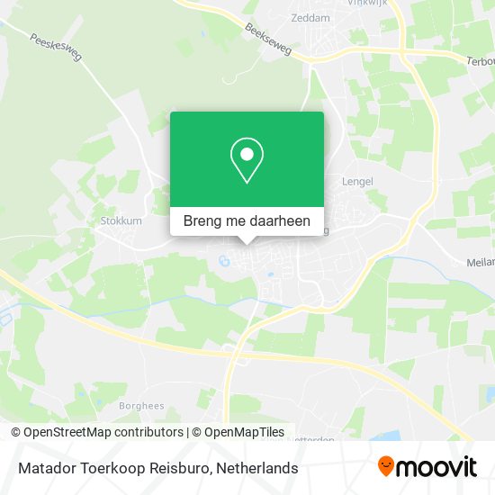 Matador Toerkoop Reisburo kaart