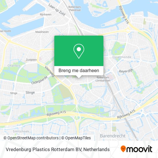 Vredenburg Plastics Rotterdam BV kaart