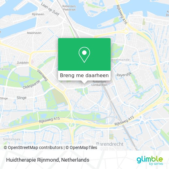 Huidtherapie Rijnmond kaart