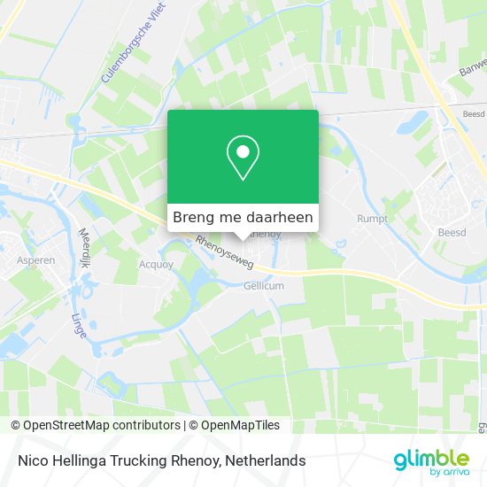 Nico Hellinga Trucking Rhenoy kaart