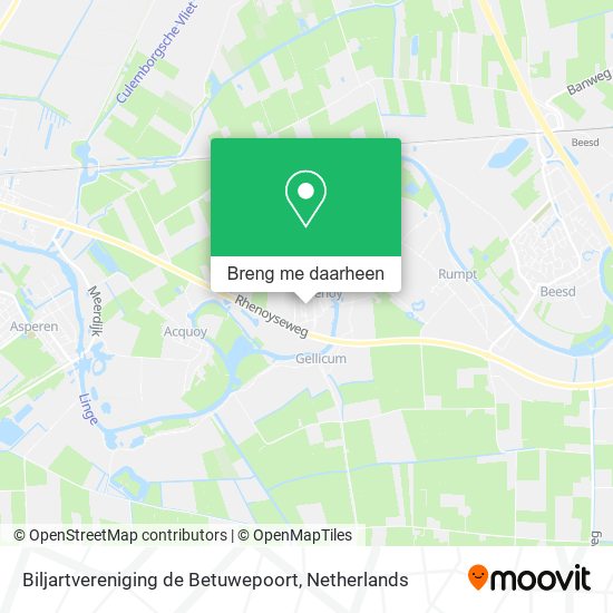 Biljartvereniging de Betuwepoort kaart