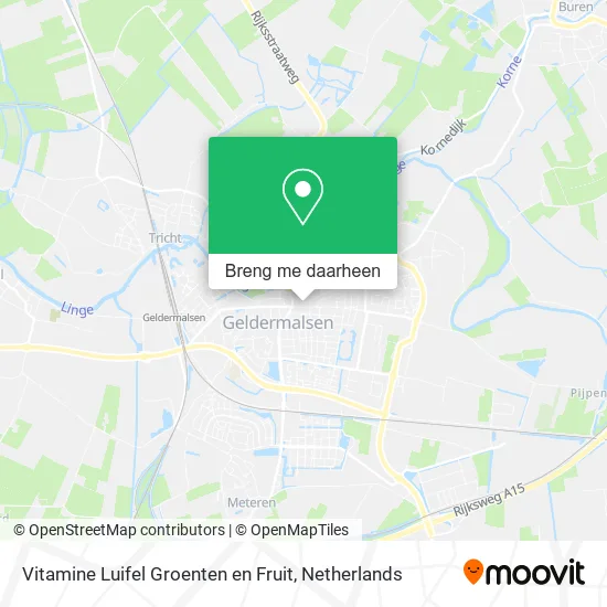 Vitamine Luifel Groenten en Fruit kaart