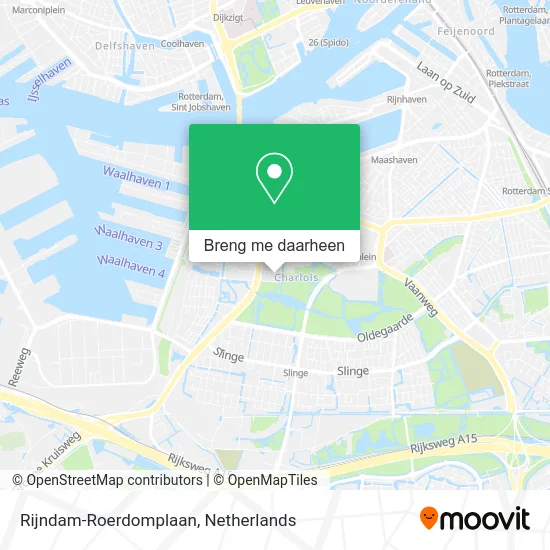 Rijndam-Roerdomplaan kaart