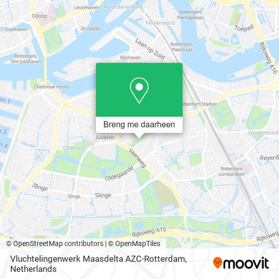 Vluchtelingenwerk Maasdelta AZC-Rotterdam kaart