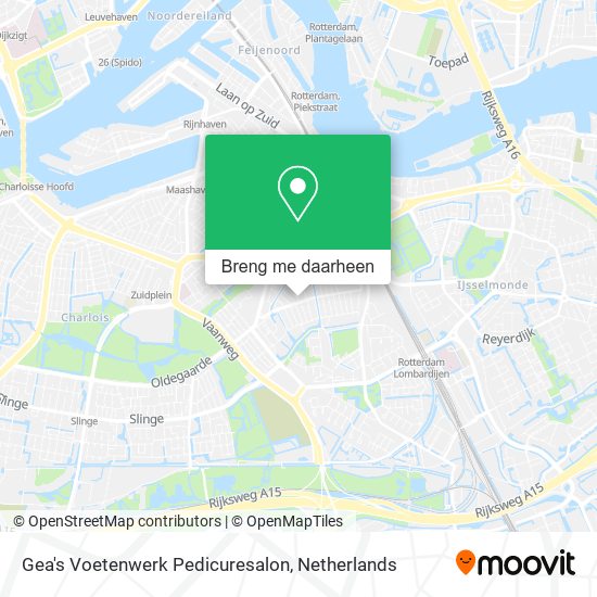 Gea's Voetenwerk Pedicuresalon kaart