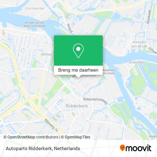 Autoparts Ridderkerk kaart