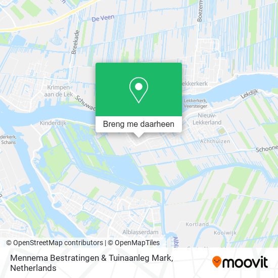 Mennema Bestratingen & Tuinaanleg Mark kaart