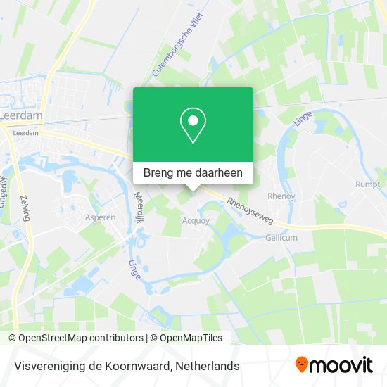 Visvereniging de Koornwaard kaart