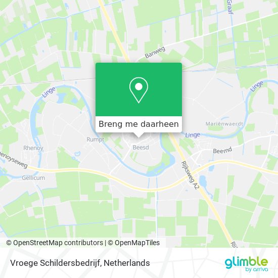 Vroege Schildersbedrijf kaart