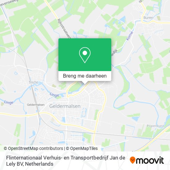 Flinternationaal Verhuis- en Transportbedrijf Jan de Lely BV kaart