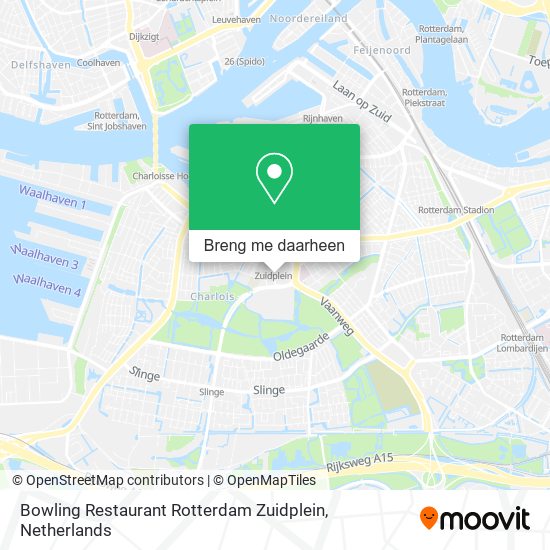 Bowling Restaurant Rotterdam Zuidplein kaart