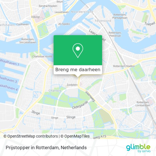 Prijstopper in Rotterdam kaart