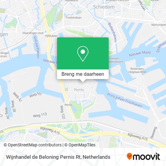 Wijnhandel de Beloning Pernis Rt kaart