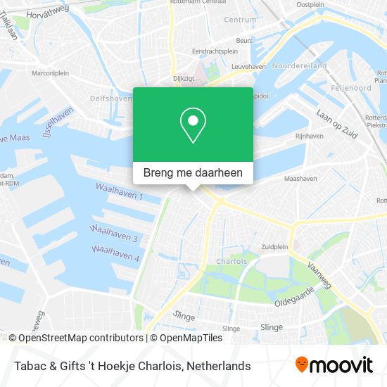 Tabac & Gifts 't Hoekje Charlois kaart