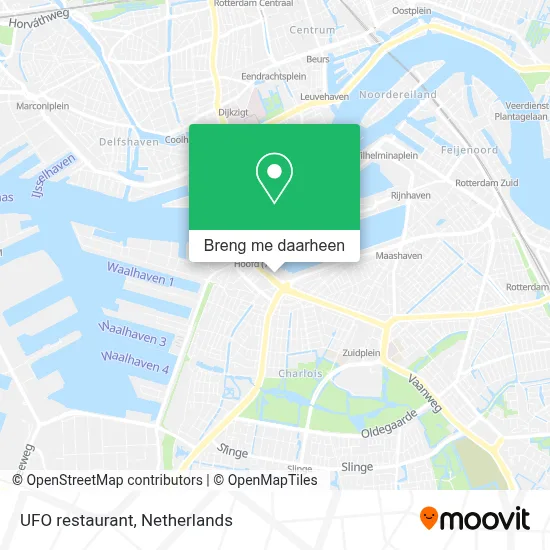 UFO restaurant kaart