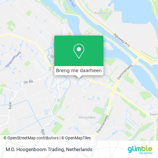 M.D. Hoogenboom Trading kaart