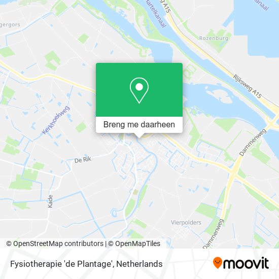 Fysiotherapie 'de Plantage' kaart