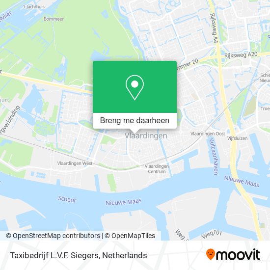 Taxibedrijf L.V.F. Siegers kaart
