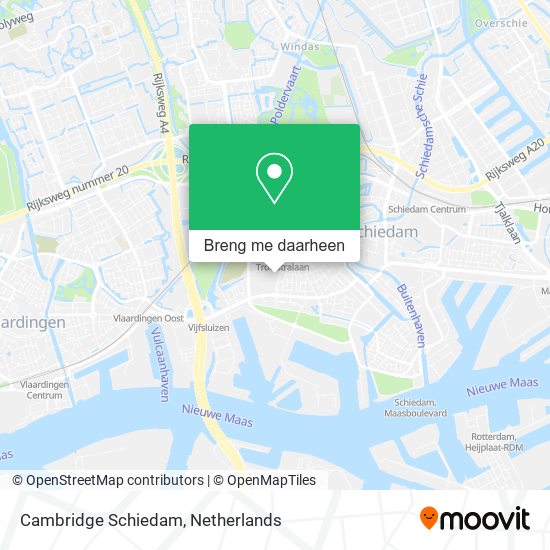 Cambridge Schiedam kaart