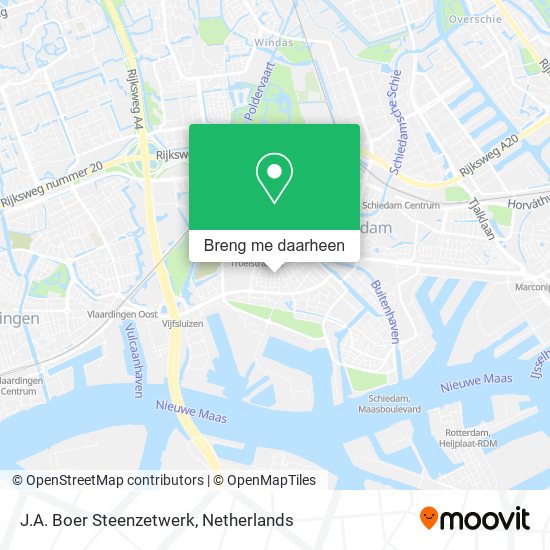 J.A. Boer Steenzetwerk kaart
