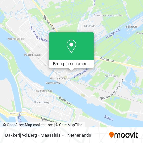 Bakkerij vd Berg - Maassluis Pl kaart