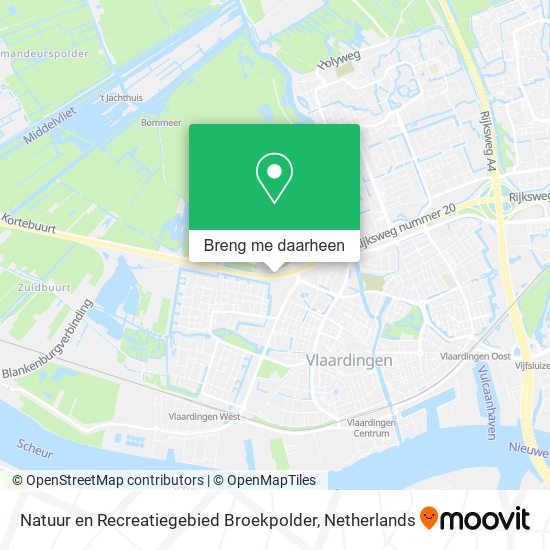 Natuur en Recreatiegebied Broekpolder kaart