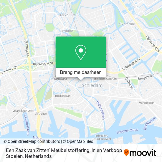 Een Zaak van Zitten' Meubelstoffering, in en Verkoop Stoelen kaart