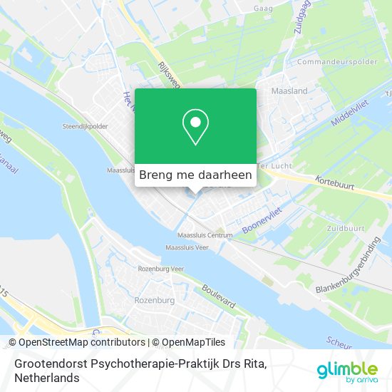 Grootendorst Psychotherapie-Praktijk Drs Rita kaart