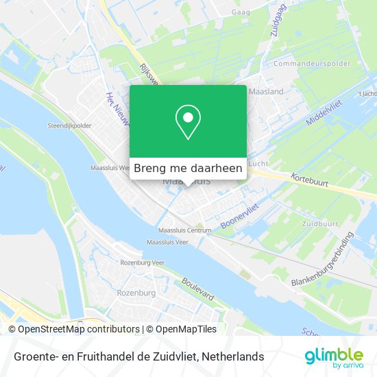 Groente- en Fruithandel de Zuidvliet kaart