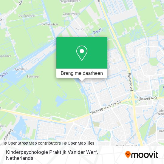 Kinderpsychologie Praktijk Van der Werf kaart
