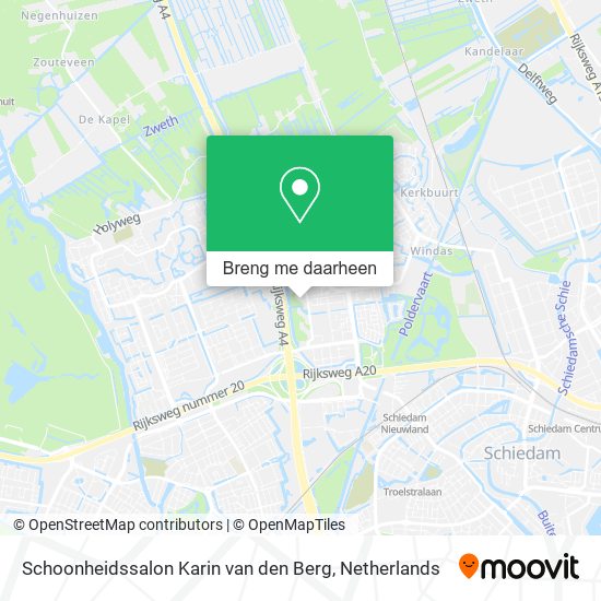 Schoonheidssalon Karin van den Berg kaart