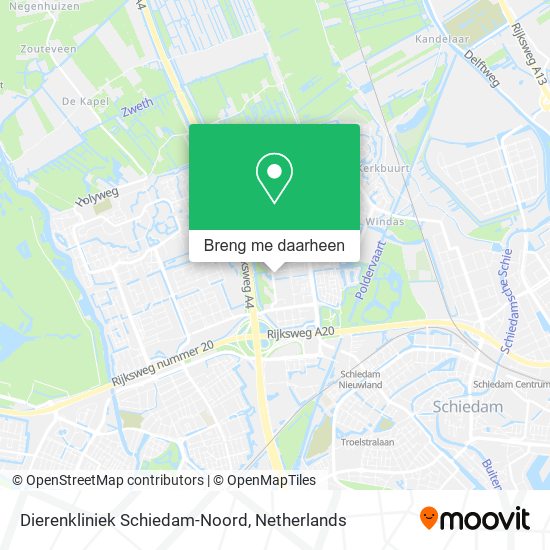 Dierenkliniek Schiedam-Noord kaart