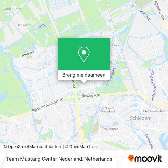 Team Mustang Center Nederland kaart