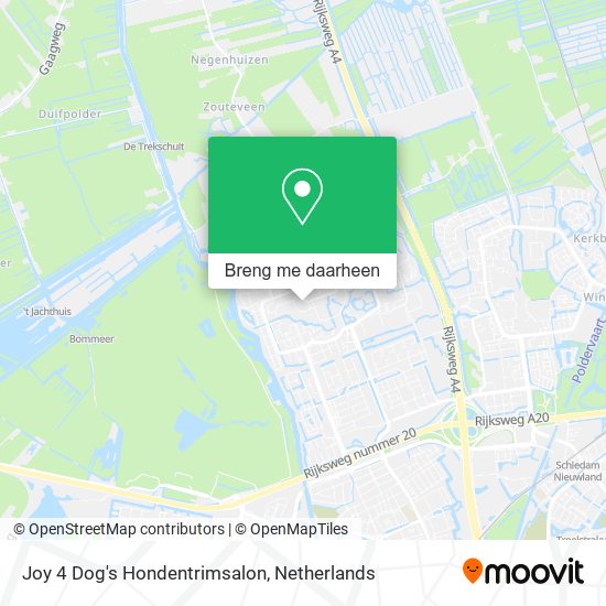Joy 4 Dog's Hondentrimsalon kaart
