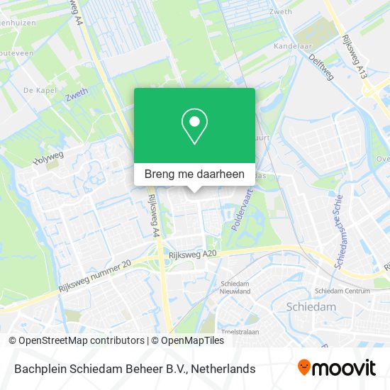 Bachplein Schiedam Beheer B.V. kaart