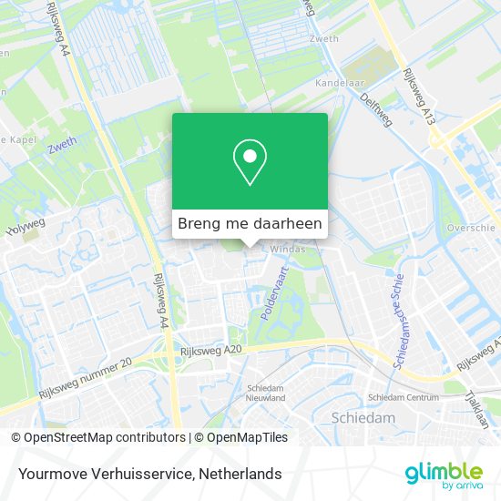 Yourmove Verhuisservice kaart