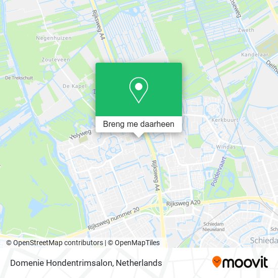 Domenie Hondentrimsalon kaart