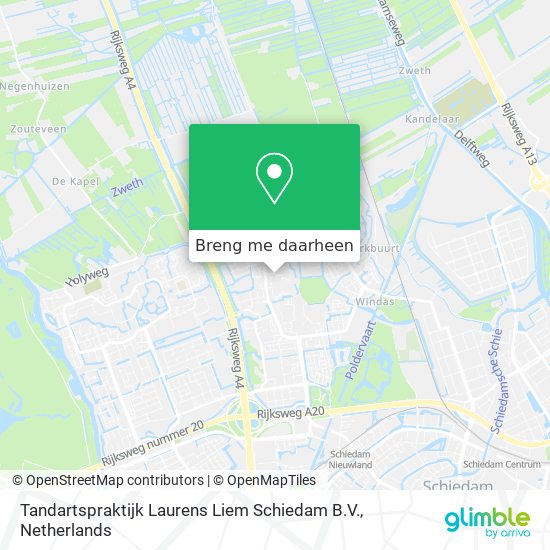 Tandartspraktijk Laurens Liem Schiedam B.V. kaart