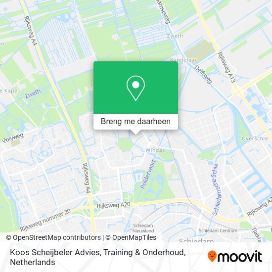 Koos Scheijbeler Advies, Training & Onderhoud kaart