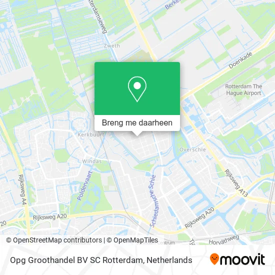 Opg Groothandel BV SC Rotterdam kaart