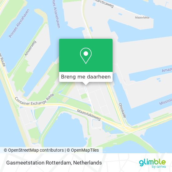 Gasmeetstation Rotterdam kaart