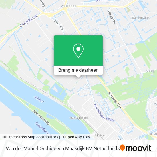 Van der Maarel Orchideeën Maasdijk BV kaart
