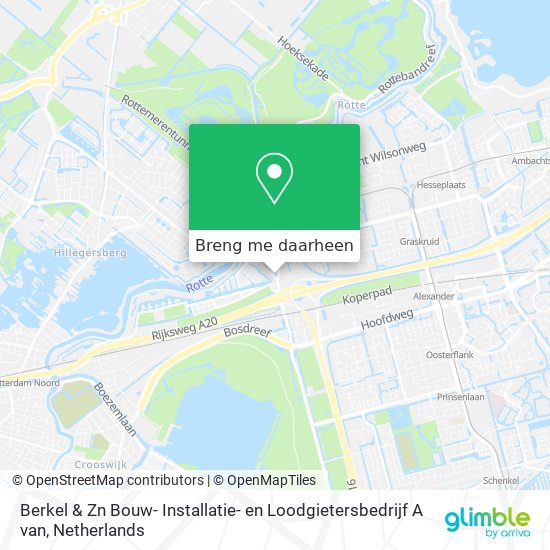 Berkel & Zn Bouw- Installatie- en Loodgietersbedrijf A van kaart