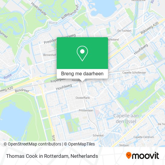 Thomas Cook in Rotterdam kaart